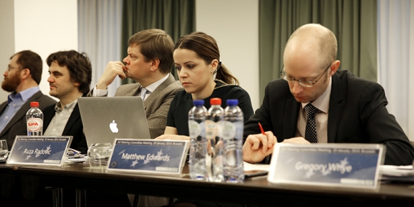 1st SC meeting, Oct 2014, Brussels: Human Dynamics is present with Ruza Radovic, ECRAN Project Manager, Matthew Edwards, Engagement Manager, and Gregory Whye, Business Development Manager.