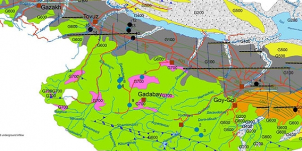 The project generated original data/maps in water resources to serve water, geology, geography and economy related research well beyond the scope of the project. Image: Delineated Groundwater Bodies, Central Kura basin (Georgia, Azerbaijan).